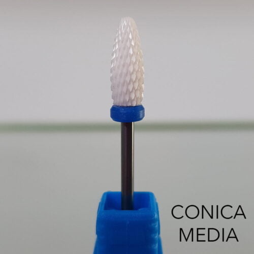 punta in ceramica conica MEDIA per fresa manicure