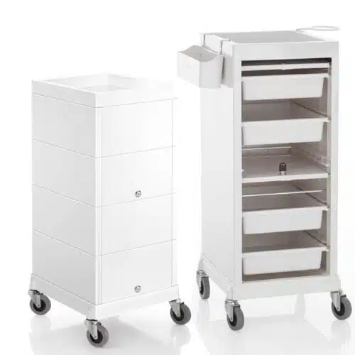 CARRELLO PARRUCCHIERE BARBIERE 4 CASSETTI PORTA ATTREZZI IN PLASTICA XANITALIA SECRET 370.525