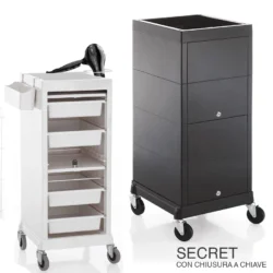 CARRELLO DA PARRUCCHIERE SECRET XANITALIA CON CHIUSURA A CHIAVE