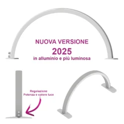 lampada arco led regolazione luce per estetista manicure centro estetico half moon